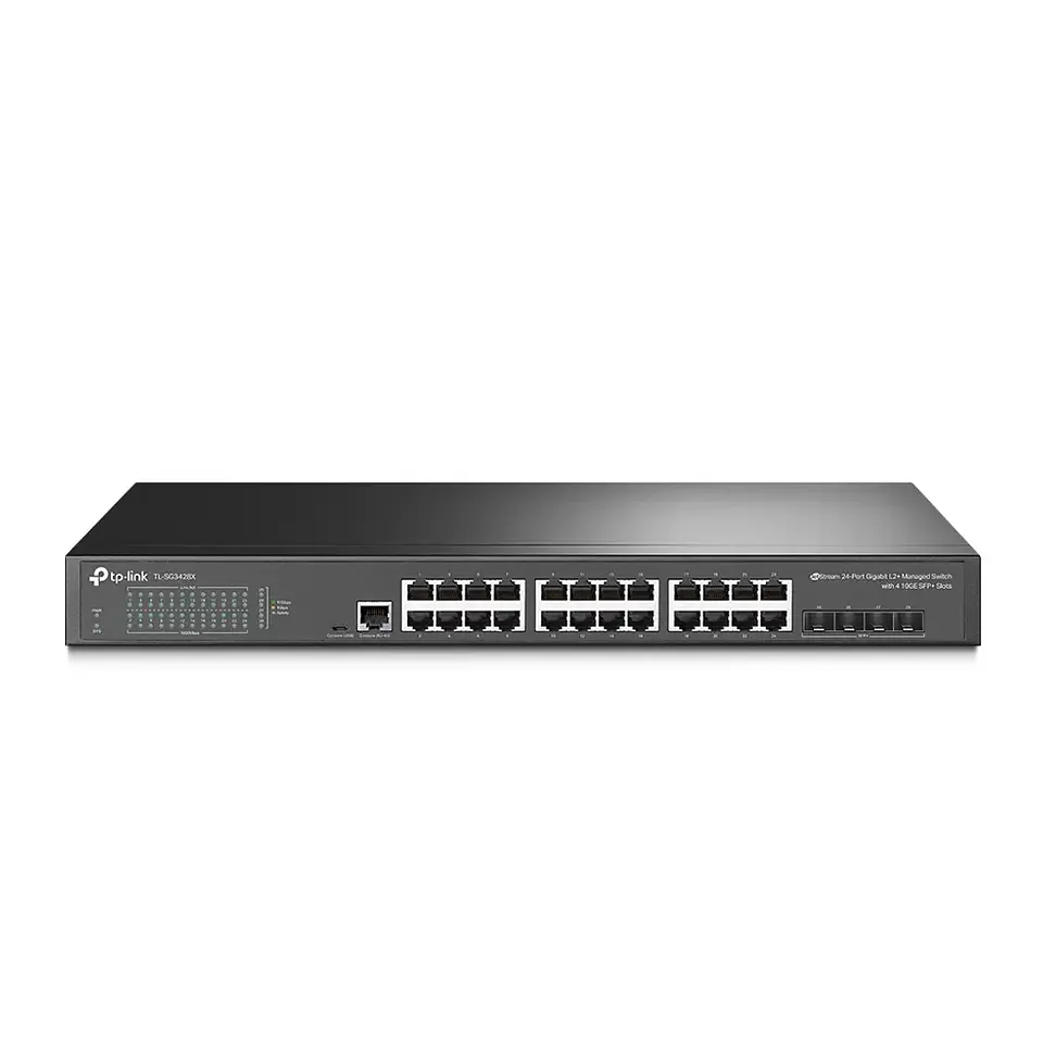 TL-SG3428X. Switch gestionable JetStream de 24 puertos Gigabit L2+ con 4 ranuras SFP+ de 10GE 3