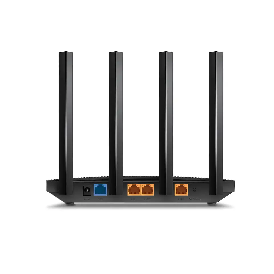Archer AX12. Router WiFi 6 Tp-Link AX1500 doble banda (1201Mbps en 5GHz y 300Mbps en 2.4GHz) 1 puerto WAN 3 puertos LAN 1Gbps 3