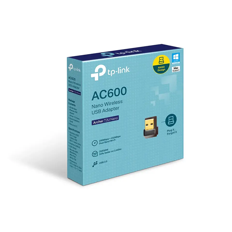 Archer T2U Nano. Adaptador inalámbrico Nano USB de doble banda AC600 2