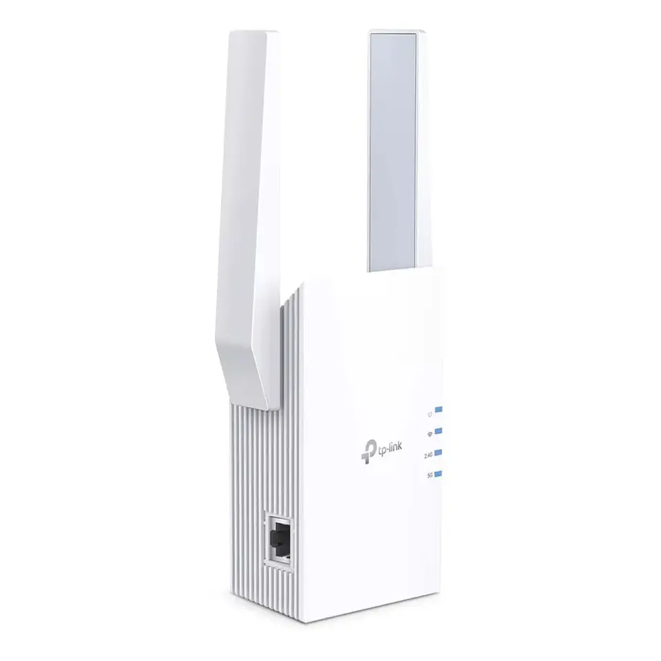 RE605X. Extensor Wifi AX1800 doble banda (1201Mbps en 5GHz y 574Mbps en 2.4GHz) 2 antenas externas 1 puerto ethernet 1Gbps 1