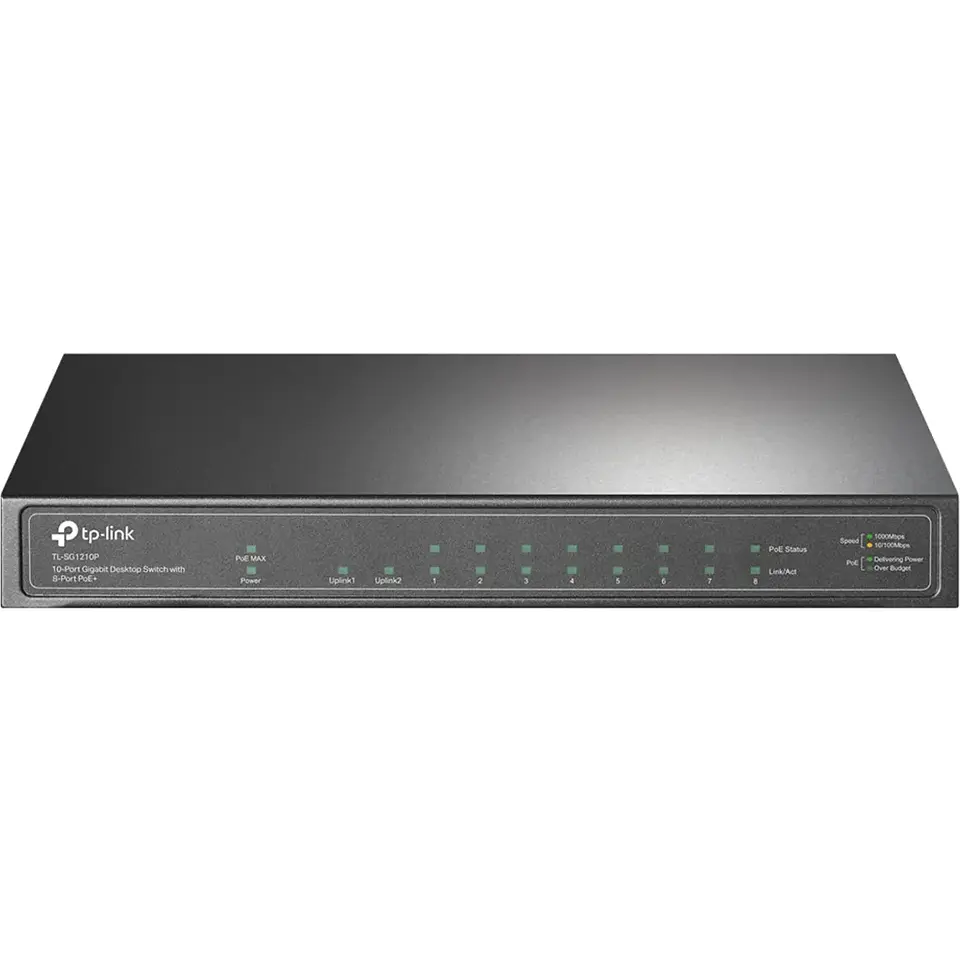 TL-SG1210P. Switch 8 puertas Poe Giga Poe+ 123W 10 puertas total 1