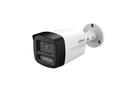 DH-HAC-HFW1509TLMN-A-LED-0280B-S3. Cámara HDCVI Dahua tipo bullet 5MP Full color iluminación hasta 40m lente fijo 2.8mm protección IP67 carcasa plástica metálica.