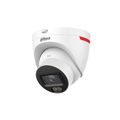 DH-IPC-HDW2449TP-S-LED-0280B-PRO. Cámara IP Dahua tipo Eyeball 4MP lente fijo de 2.8mm tecnología Wizcolor iluminación máxima de 30m protección IP67 con protección perimetral.