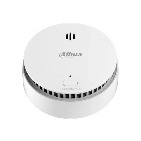 DHI-HY-SA21A-W2. Sensor de Humo fotoeléctrica inalámbrico Dahua, Frecuencia 433.1 MHz, Sirena integrada 85db.