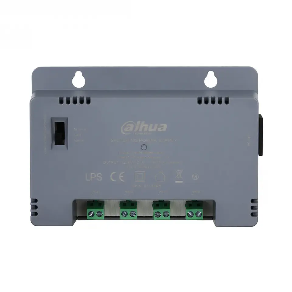 DH-PFM344D-4CH-EN. Fuente de poder Dahua de 4 canales, fuente entrega un máximo de 12W por canal considerando un máximo de 30Watt de entrega en el total de sus salidas. 1