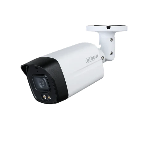 DH-HAC-HFW1200TLMN-IL-A-0280B-S6. Cámara Análoga Dahua tipo bullet de 2MP con doble iluminación de hasta 40m lente fijo de 2.8mm Micrófono incorporado protección IP67.