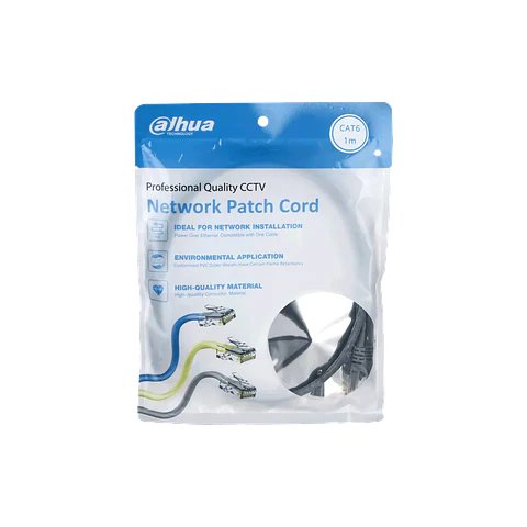 DH-PFM972-6U-1-gray. Patch cord 1 metro Dahua categoría 6 de 24AWG COLOR GRIS