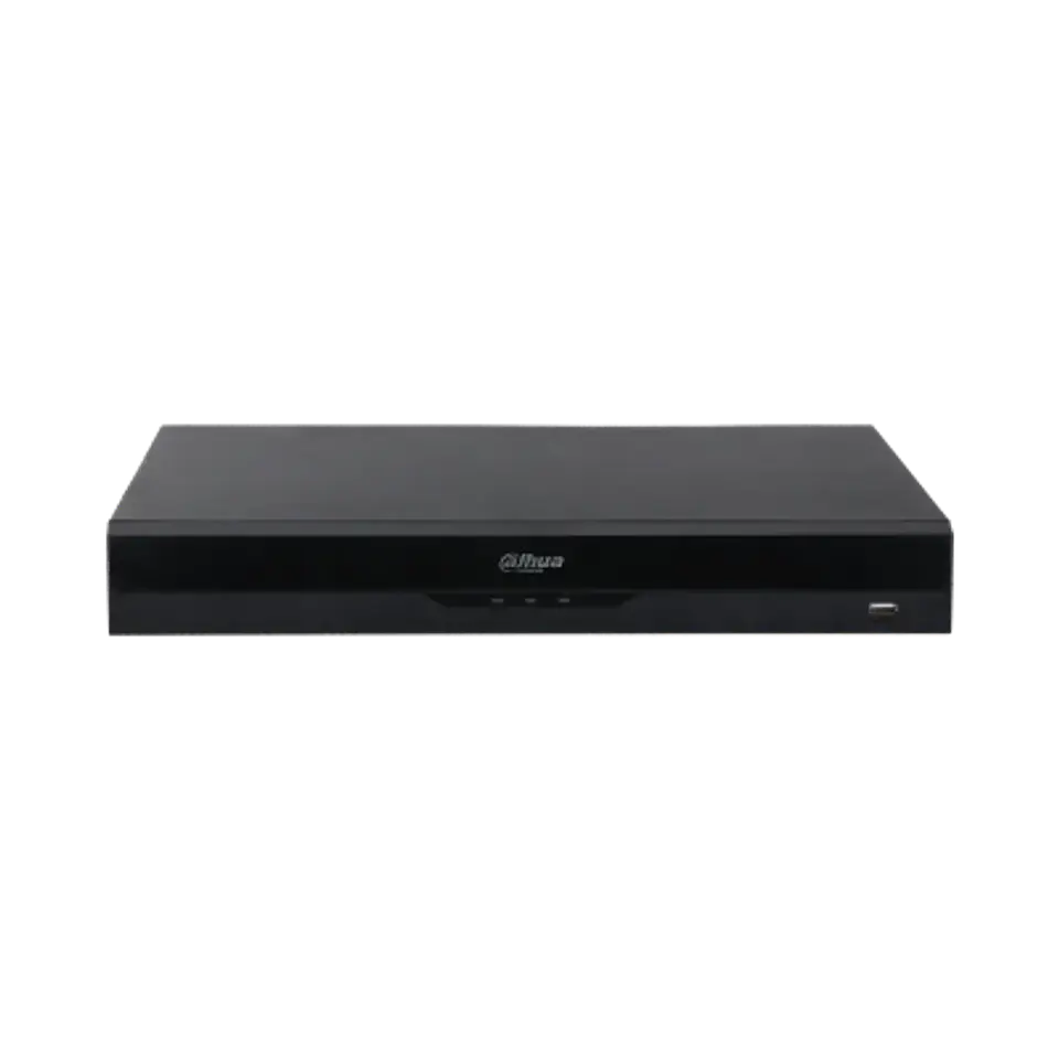 DHI-NVR4232-16P-EI.  NVR Dahua, 32 Canales, 16 Puertos PoE, Capacidad Para 2 Discos Duros, 2U, Tecnología WizSense, Posee Detección de Rostro, Reconocimiento Facial, ANPR, Cruce de línea. 1