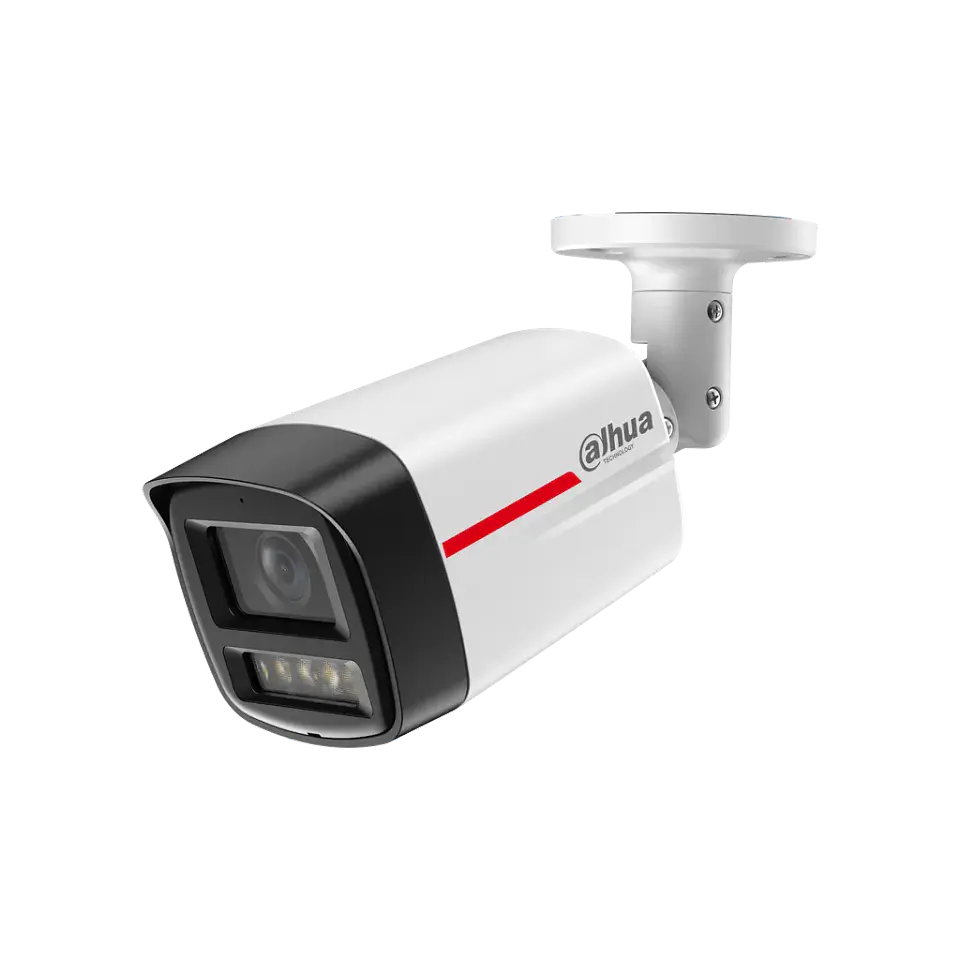 DH-IPC-HFW2849TLP-S-LED-0280B-PRO.  Cámara IP tipo Bala WizColor, 8MP, lente fijo 2.8mm, alcanza 50M de iluminación con su luz cálida. IP67 2
