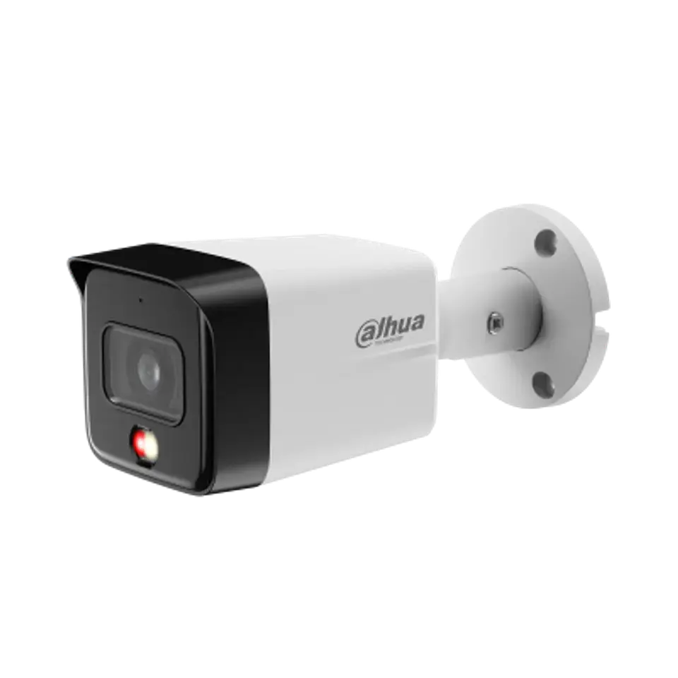DH-IPC-HFW1639TCP-A-IL-0280B-S6-QH. Cámara IP Dahua tipo Bala, 6MP, lente fijo 2.8mm, Luz multi-color integrada alcanza 30M de iluminación, Detección de Humanos, IP67. 1