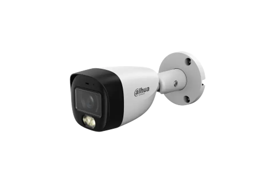 DH-HAC-HFW1209CMN-LED-0280B-S3. Cámara Dahua Análoga Tipo Bala, 2MP, Full-Color, Lente Fijo 2.8mm, Iluminación Dual 30m, Protección IP67. 1