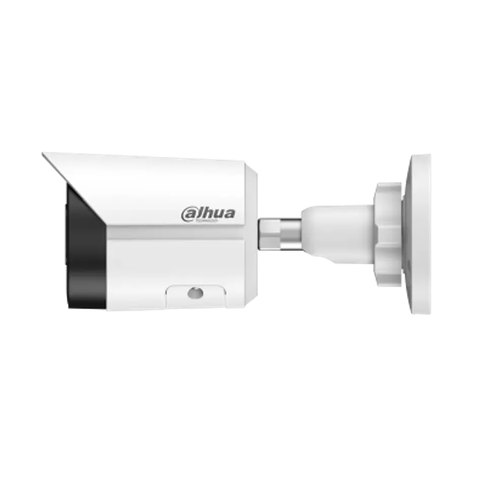 DH-IPC-HFW2249SP-S-IL-0280B-S2. Cámara IP Dahua tipo Bala, 2MP, lente fijo 2.8mm, Luz multicolor integrada alcanza 30M de iluminación, Cuenta con Detección de Humano y Vehículo, Micrófono, Prot IP67. 1