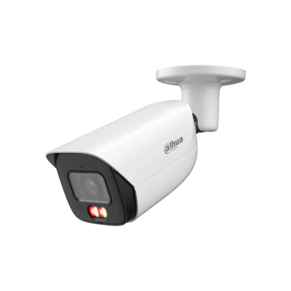 DH-IPC-HFW3449EP-AS-IL-0360B. Cámara IP Dahua tipo Bala, 4MP, lente fijo 3.6mm, Luz multicolor integrada alcanza 60M de iluminación con IR, Cuenta con IVS, SMD, AcuPick, protección IP67. 2