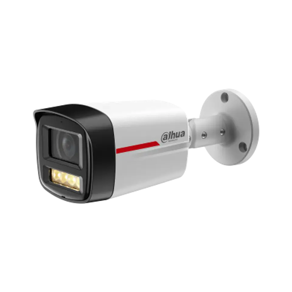 DH-IPC-HFW2449TLP-S-LED-0280B-PRO-S. Cámara Tipo Bala IP Dahua, 4MP, lente fijo 2.8mm, Tecnología WizColor iluminación con luz cálida 50M, Protección Perimetral,  IP67. 1