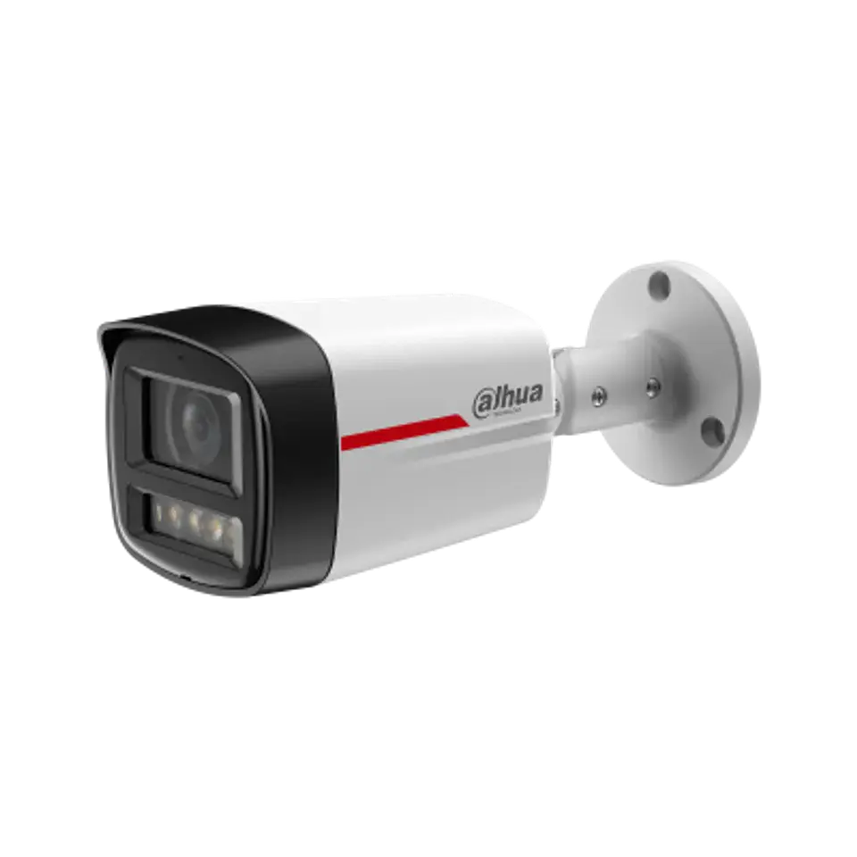 DH-IPC-HFW2449TLP-S-LED-0280B-PRO-S. Cámara Tipo Bala IP Dahua, 4MP, lente fijo 2.8mm, Tecnología WizColor iluminación con luz cálida 50M, Protección Perimetral,  IP67. 2
