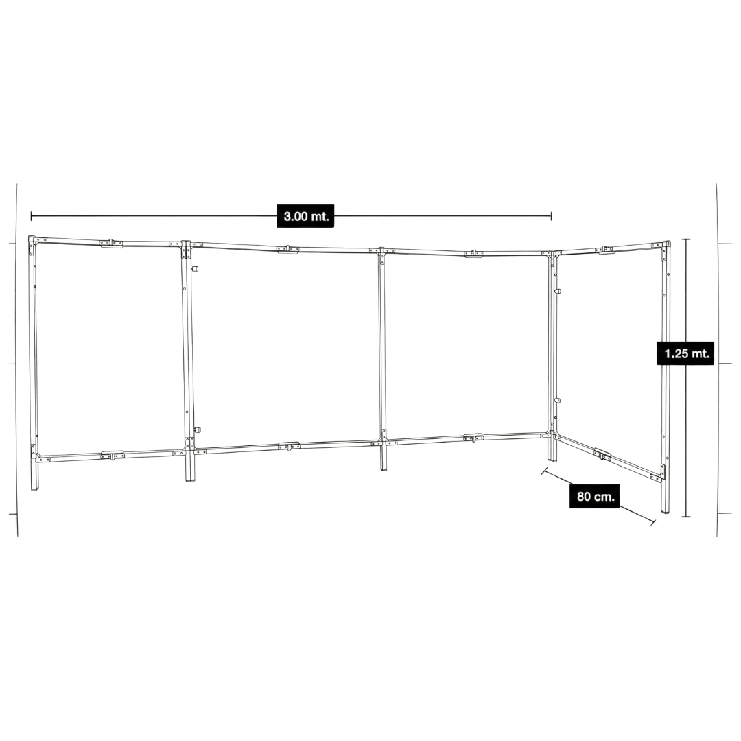 Biombo Eventos Aluminio 3x1 9