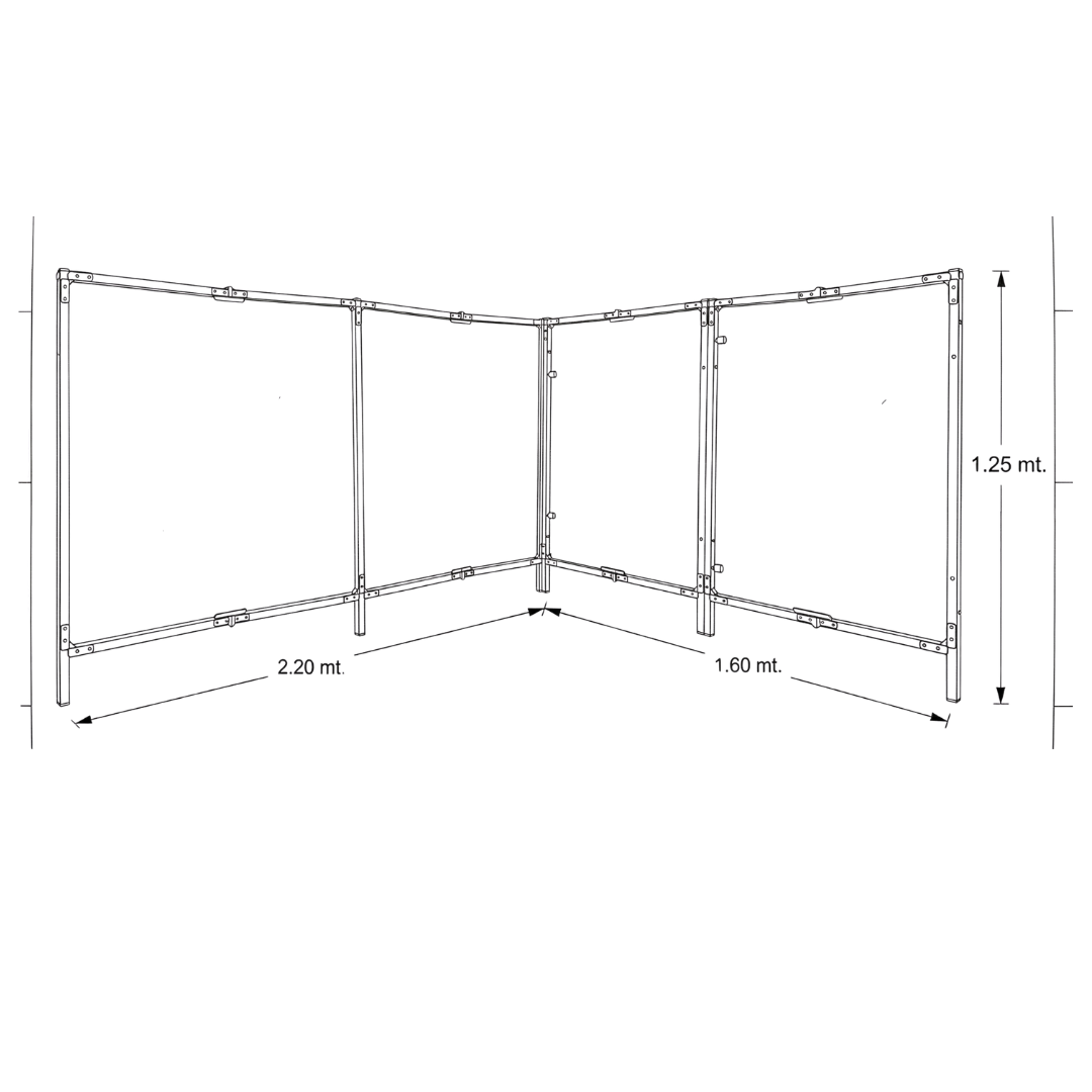 Biombo Eventos Aluminio 3x1 10