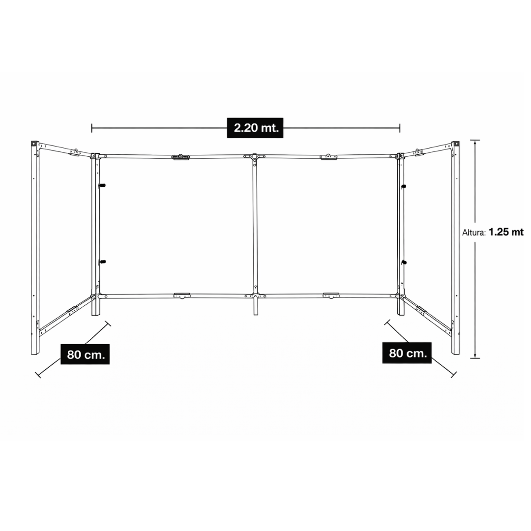 Biombo Eventos Aluminio 3x1 8