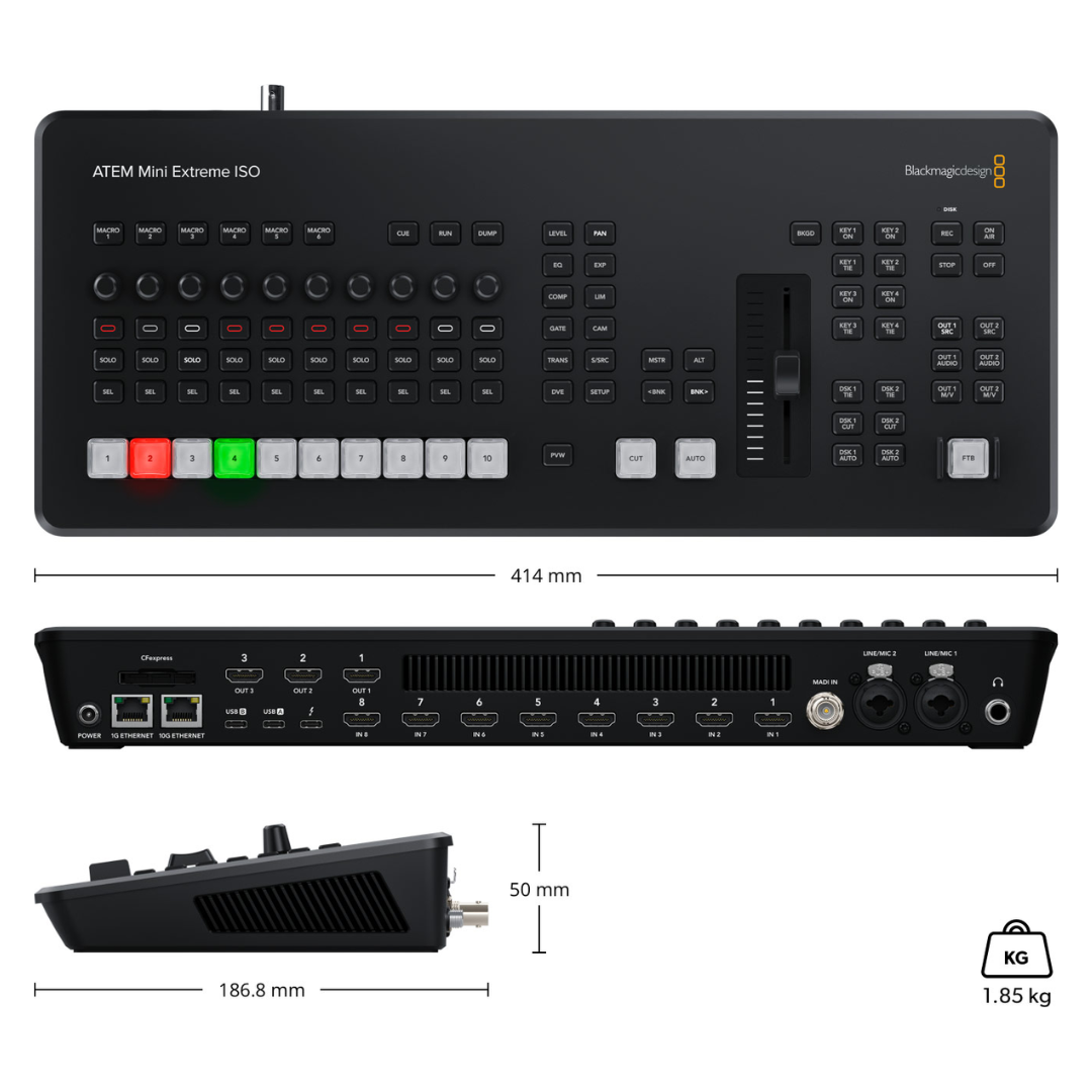 ATEM Mini Extreme ISO G2 Switcher  Blackmagic Design  2
