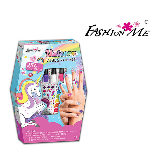 SET UÑAS UNICORNIO                      