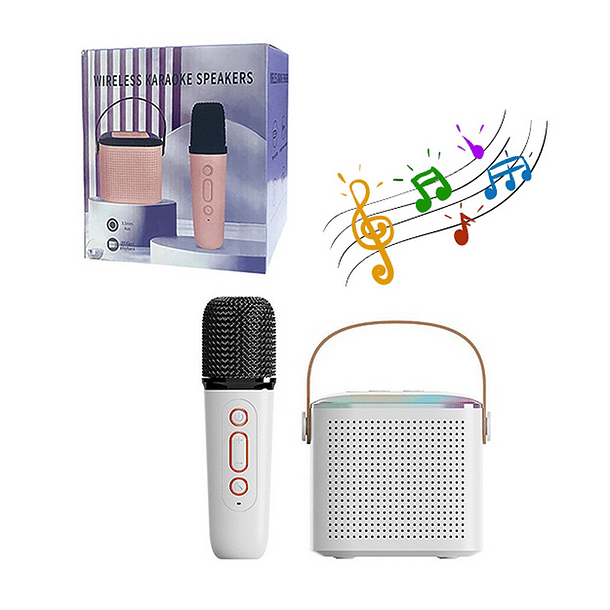 PARLANTE CON MICROFONO WHITE