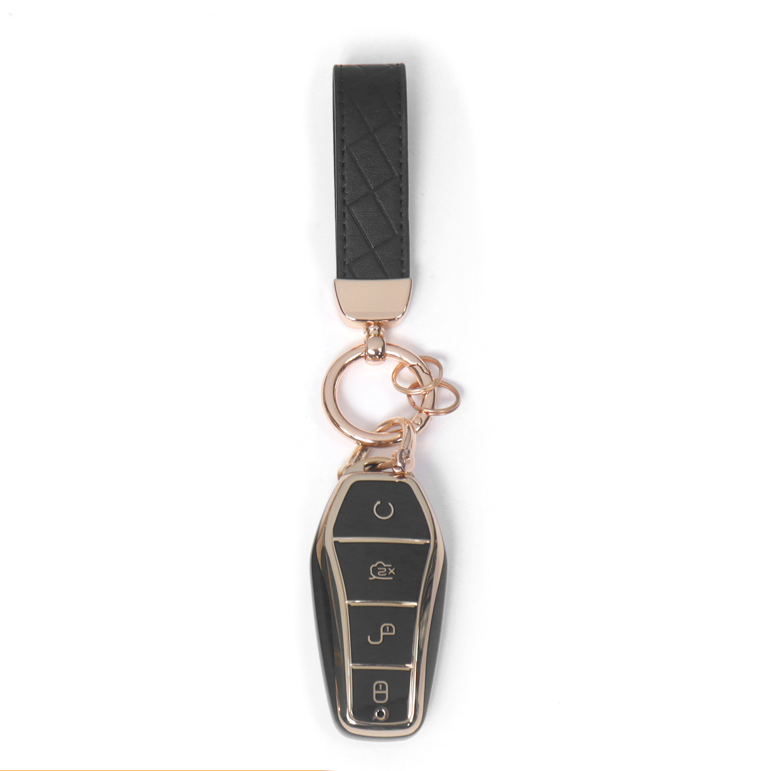 Kwak's Funda de repuesto para llave de coche compatible con Porsche New Cayenne Panamera degradado color blanco y rosa tipo B