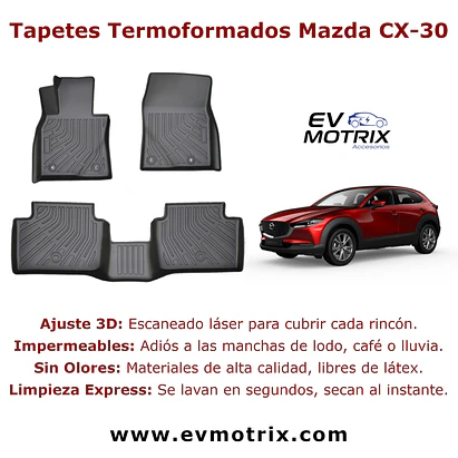 Kit Tapetes Termoformados Mazda CX-30: Pisos y Baúl 2