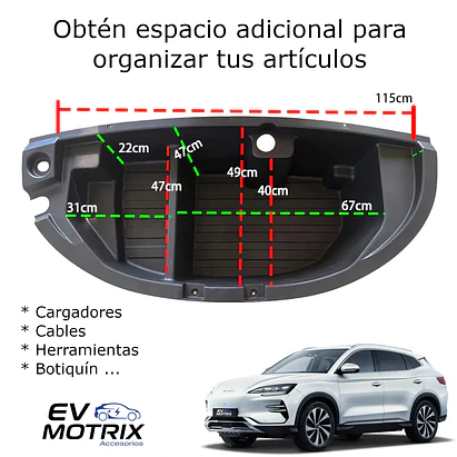 Frunk - Compartimento de almacenamiento delantero para BYD Song Plus EV 4