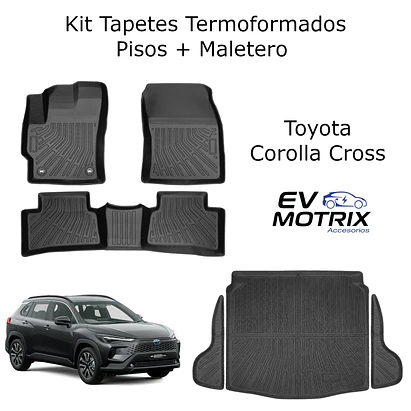 Kit de Tapetes Termoformados para Corolla Cross Pisos - Baúl 1