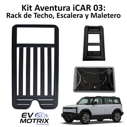 Kit Aventura iCAR 03: Rack de Techo - Escalera y Maletero 2