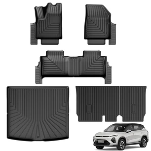 Kit de Tapetes Termoformados 5D para Captiva EV: Pisos - Baúl - Asiento Trasero