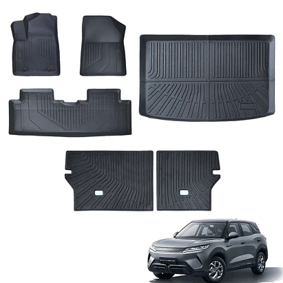 Kit de Tapetes Termoformados Estándar para BYD Yuan Up: Pisos - Baúl - Asiento Trasero 1