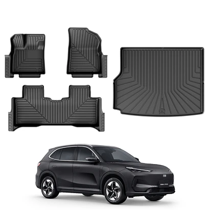 Set de Tapetes Termoformados 5D para Geely EX 5: Pisos y Baúl 1