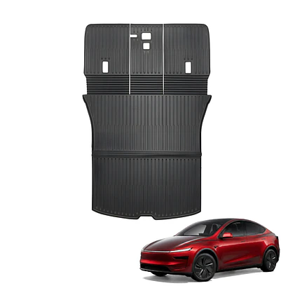 Tapete Termoformado para Baúl y Espaldar Asiento Trasero Tesla Model Y 1