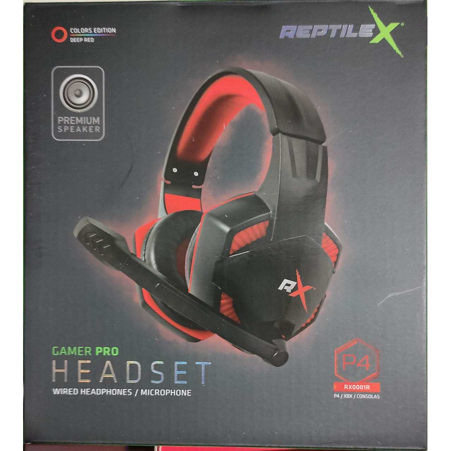 Audífonos Gamer ReptileX Rojo
