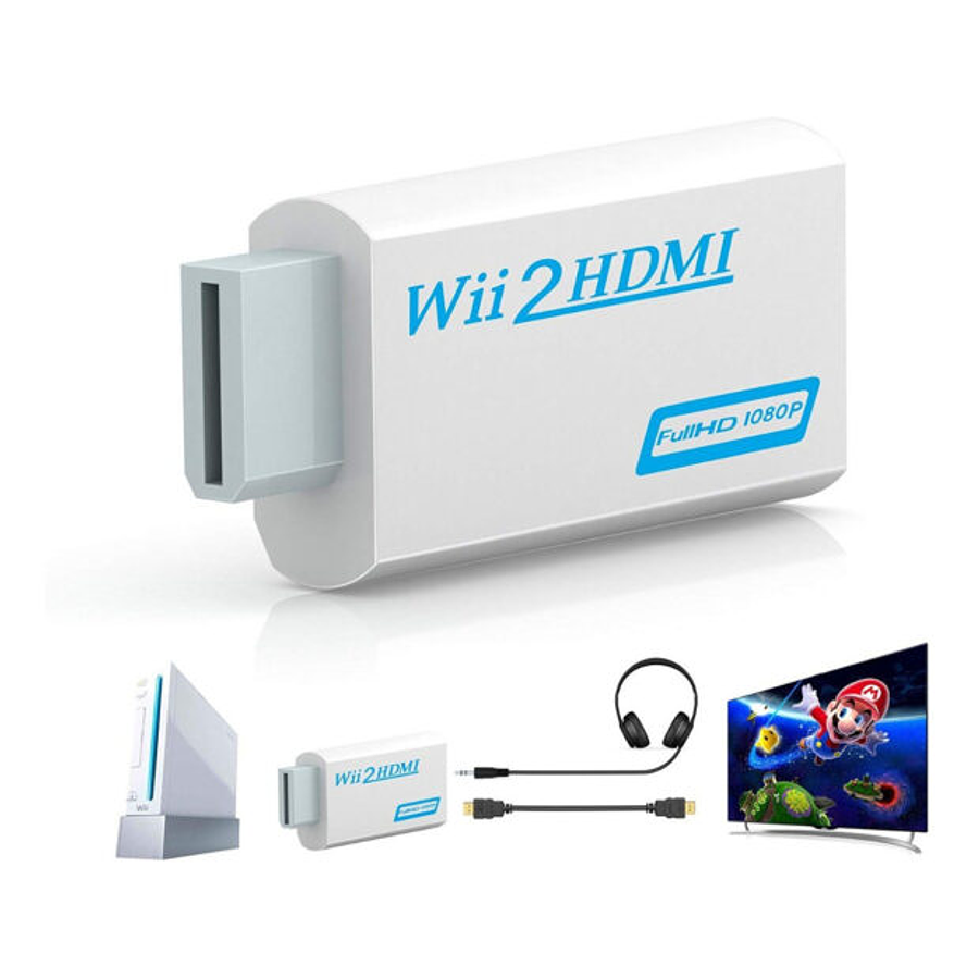  Adaptador HDMI Wii 3 en 1 Adaptador Wii a HDMI para