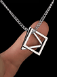 Colar Pingente Triângulo e Quadrado - Thumbnail 4