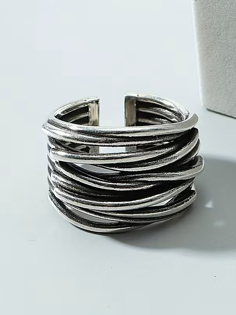 Anel Banda Trançado 2