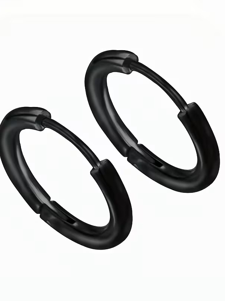 Brincos Argola Preto Mate 1