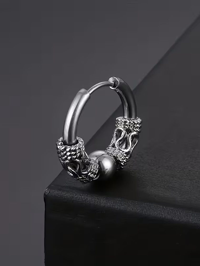 Brincos Dragão Argola Prata 2