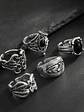Conjunto de Anéis de Metal Vintage  - Thumbnail 3