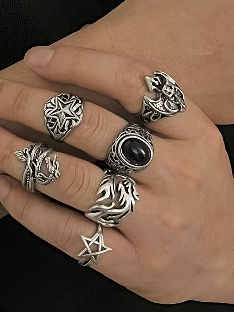 Conjunto de Anéis Vintage 4