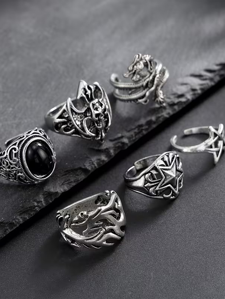 Conjunto de Anéis Vintage 2