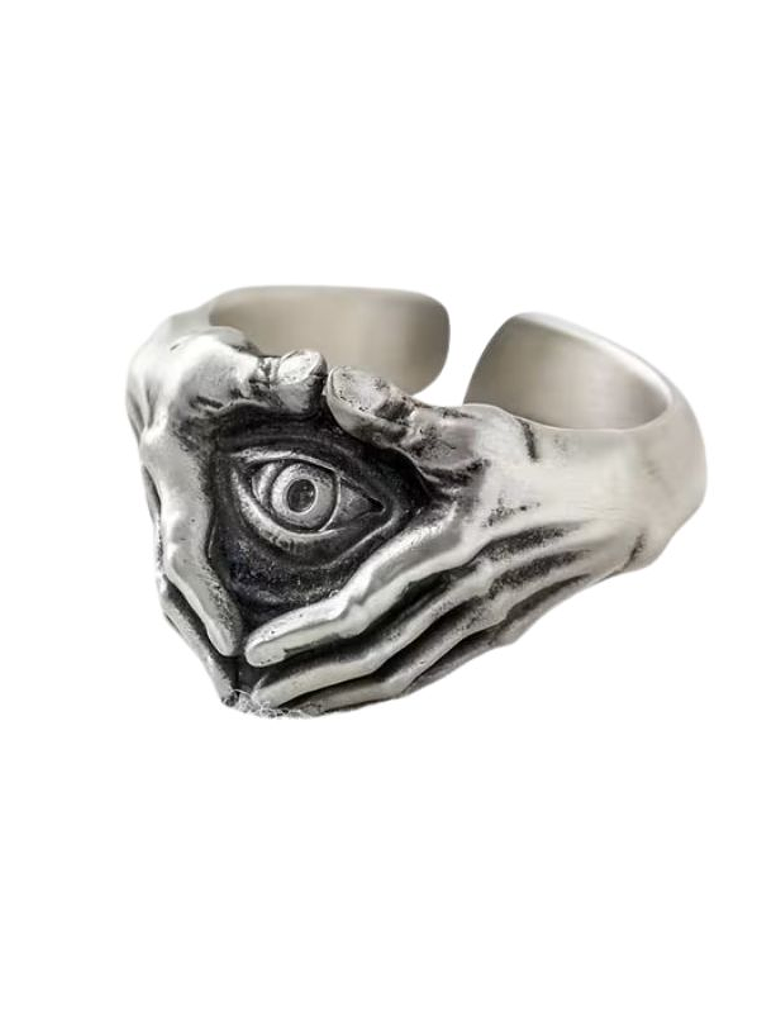 Anel Mãos Esqueleto com Olho da Sabedoria 1