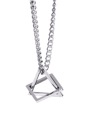 Colar Pingente Triângulo e Quadrado