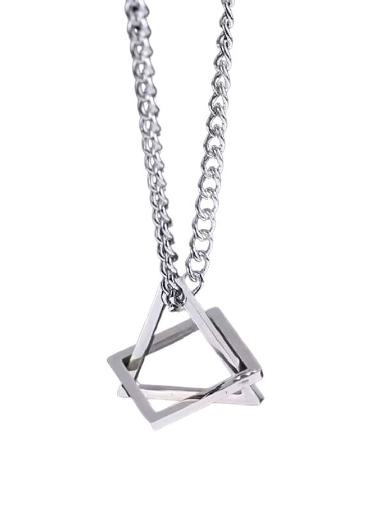 Colar Pingente Triângulo e Quadrado 1