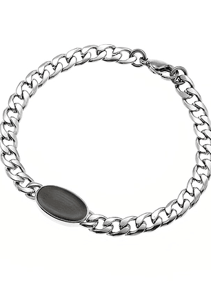 Pulseira Pedra Negra Oval 