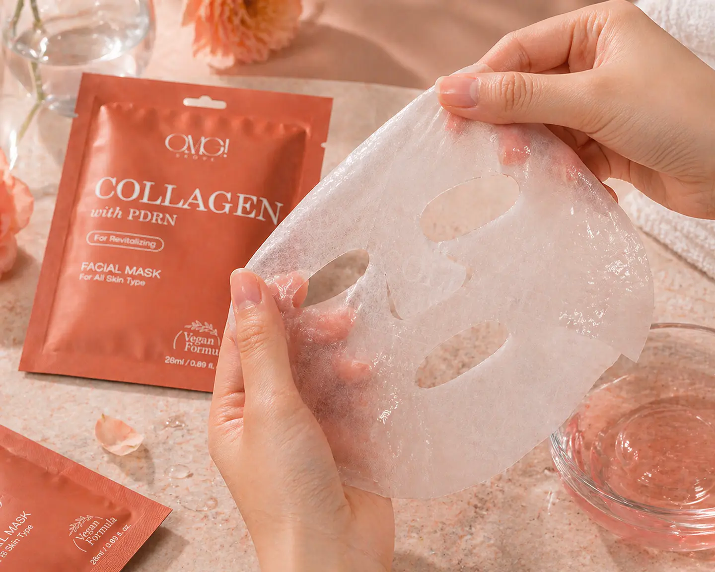 Máscara Facial PDRN Collagen 25G Care Coreano Todo Tipo de Pele 1