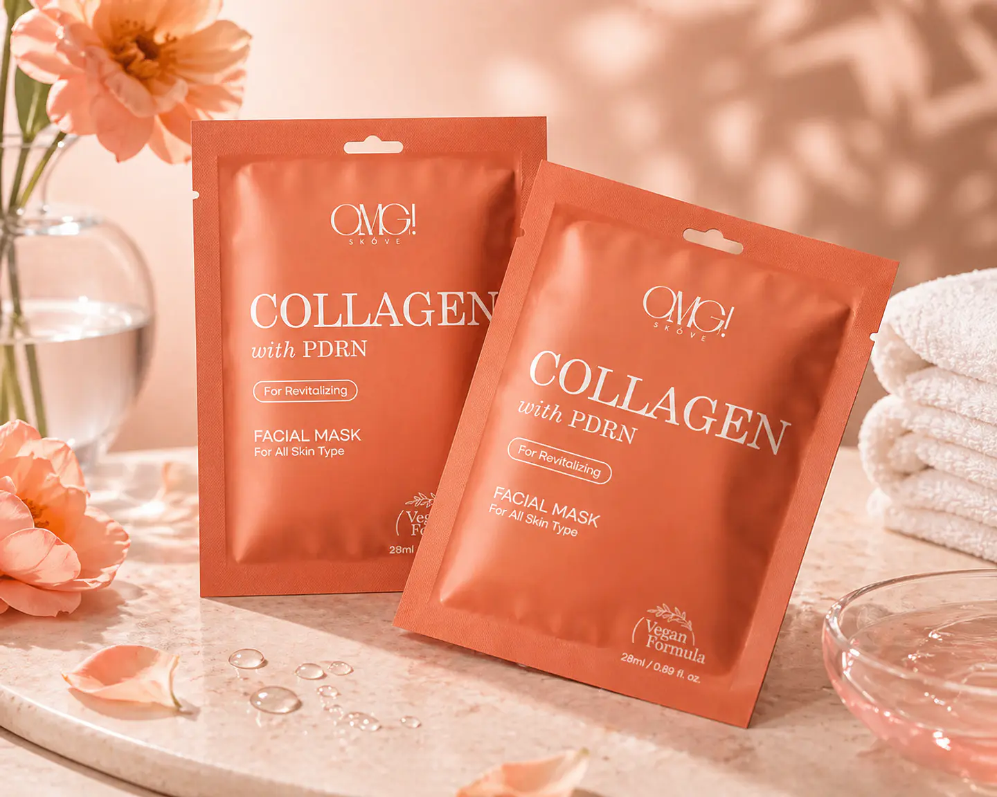 Máscara Facial PDRN Collagen 25G Care Coreano Todo Tipo de Pele 2