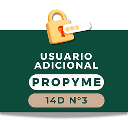 Usuario adicional ProPyme 14 D 3
